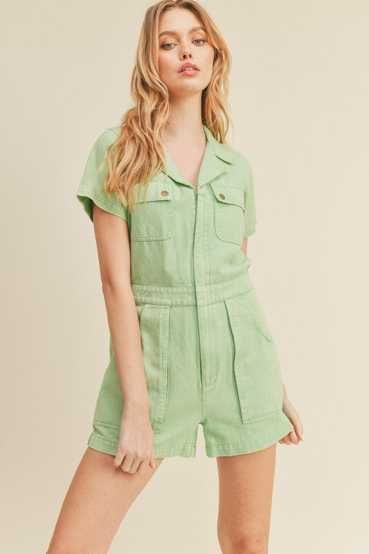 Denim Utility Romper
