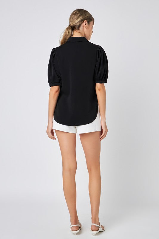 Jewel Button Top