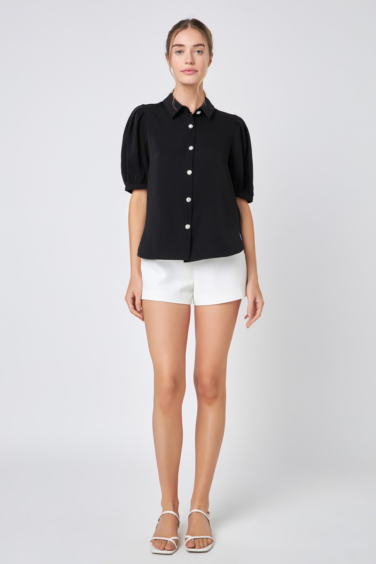 Jewel Button Top