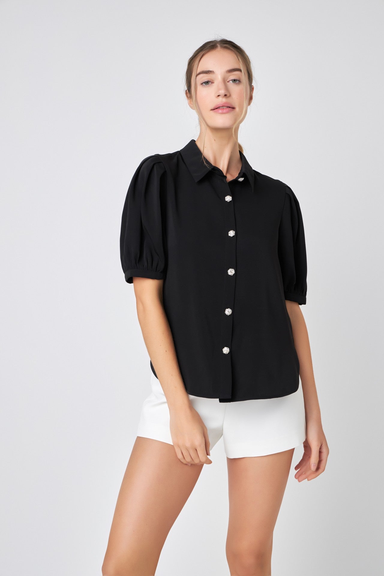 Jewel Button Top
