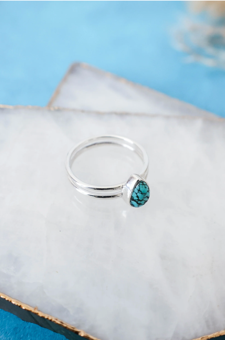 Lenox Turquoise Silver Ring