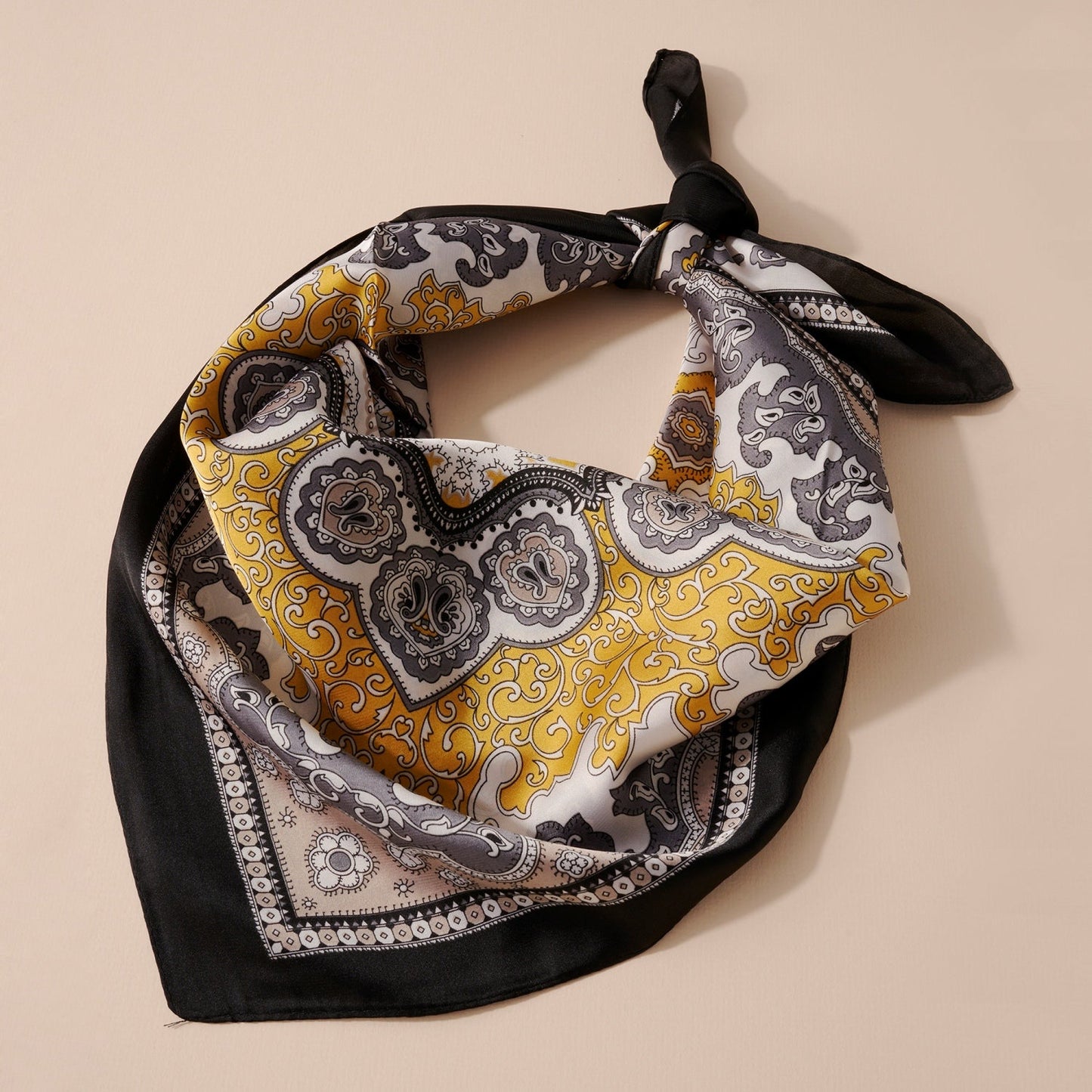 Avenue Zoe - Multi Pattern Silky Scarf - Addie Rose Boutique - Austin