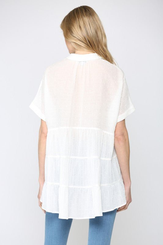 Babydoll Tunic Buttondown - Addie Rose Boutique - Austin