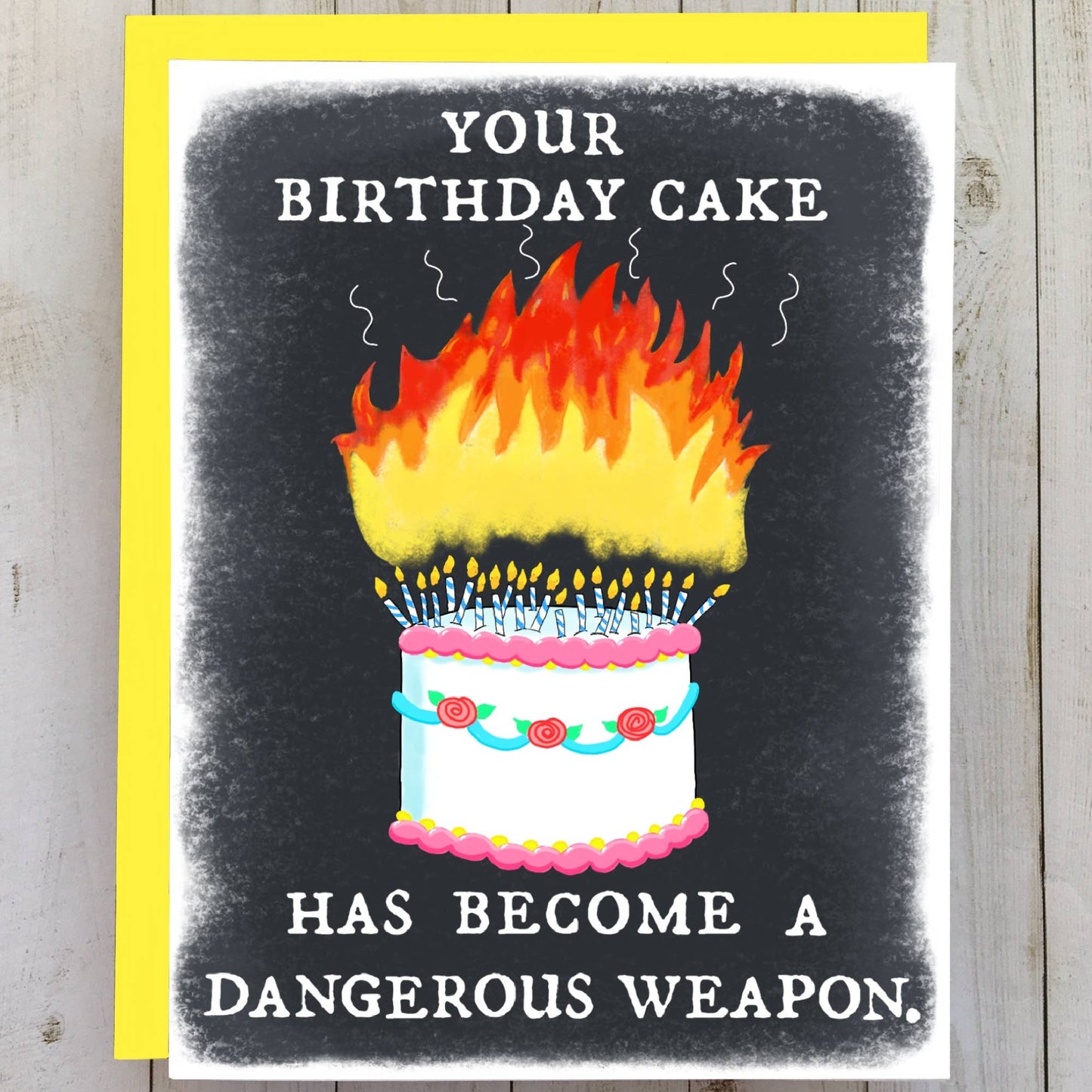 Bangs & Teeth - Cake Danger Birthday Card - Addie Rose Boutique - Austin