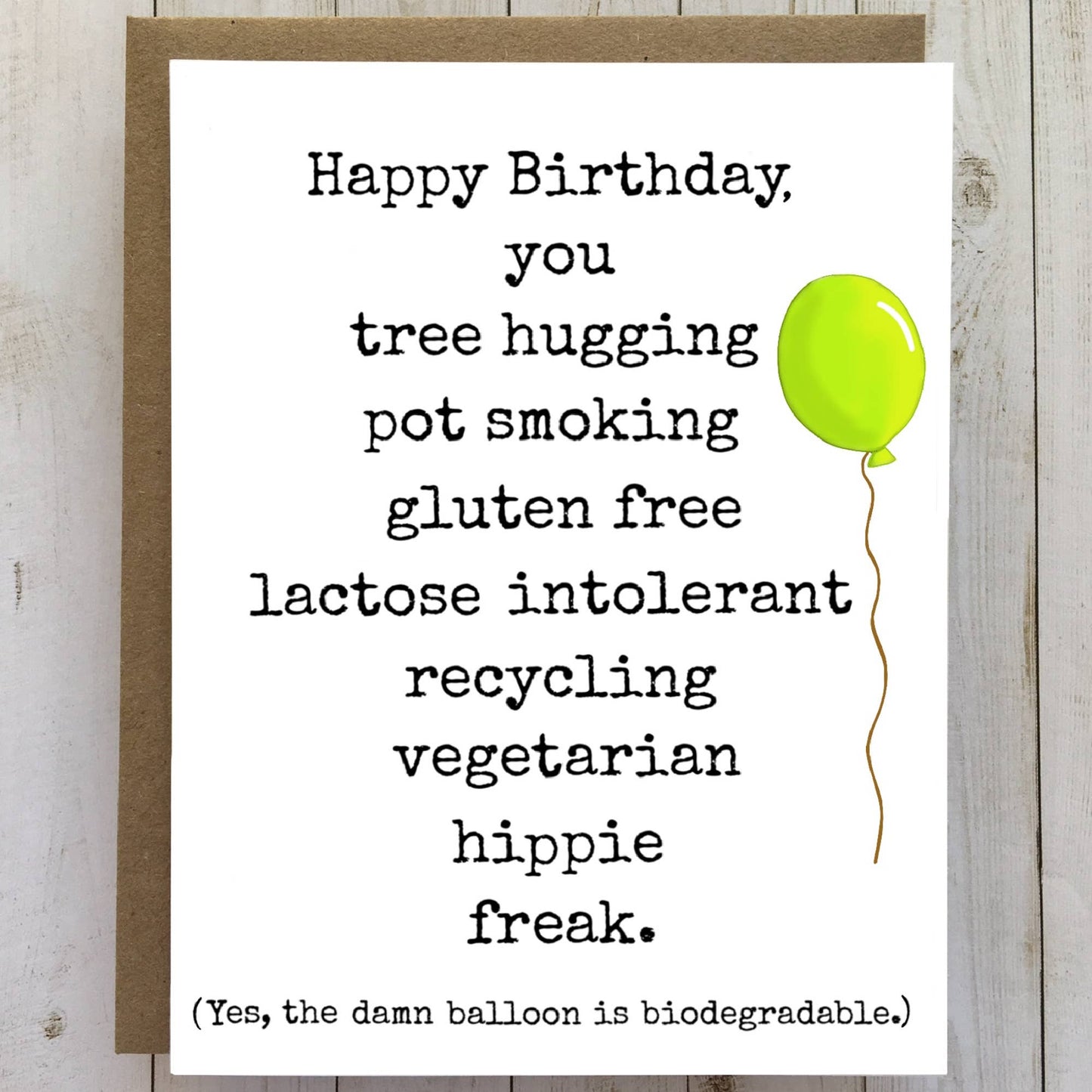 Bangs & Teeth - Hippie Freak Birthday Card, funny birthday card - Addie Rose Boutique - Austin