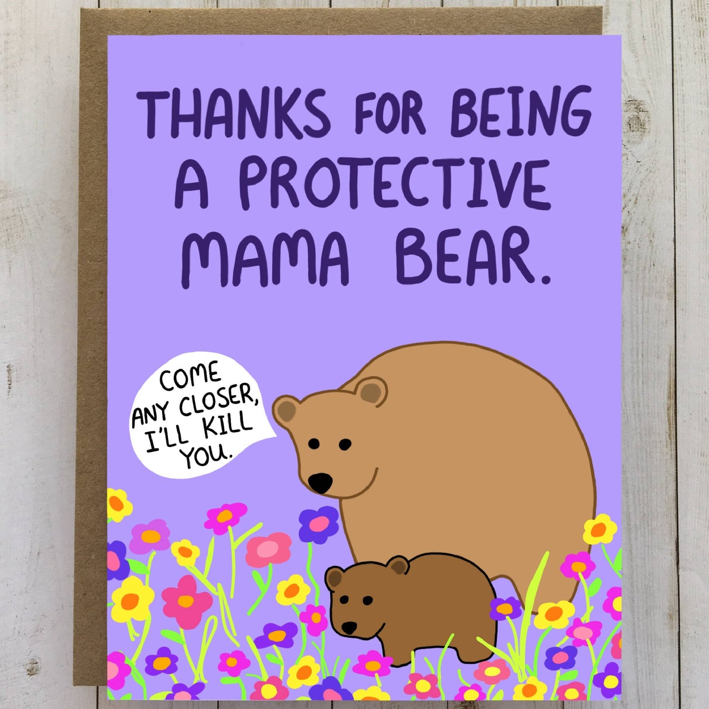 Bangs & Teeth - Protective Mama Bear Card - Mom Card - Addie Rose Boutique - Austin