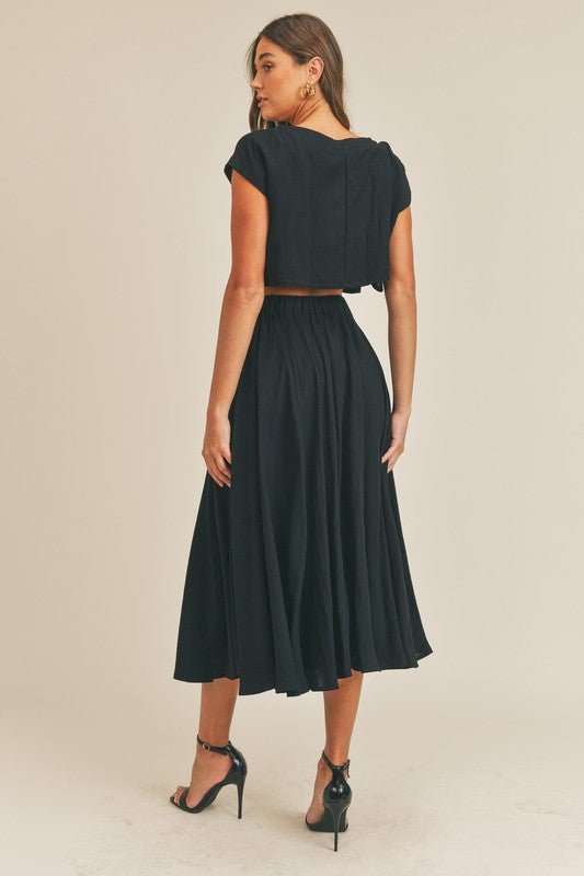 Black Two Piece Set - Addie Rose Boutique - Austin