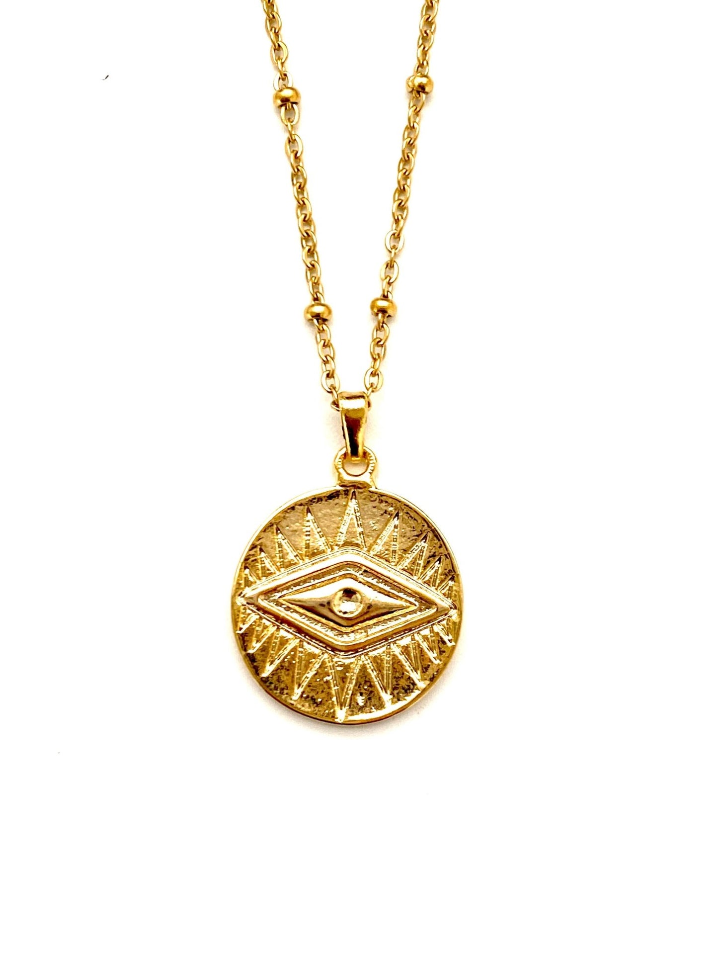 Boho Gal Jewelry - Evil Eye Protective Necklace - Addie Rose Boutique - Austin