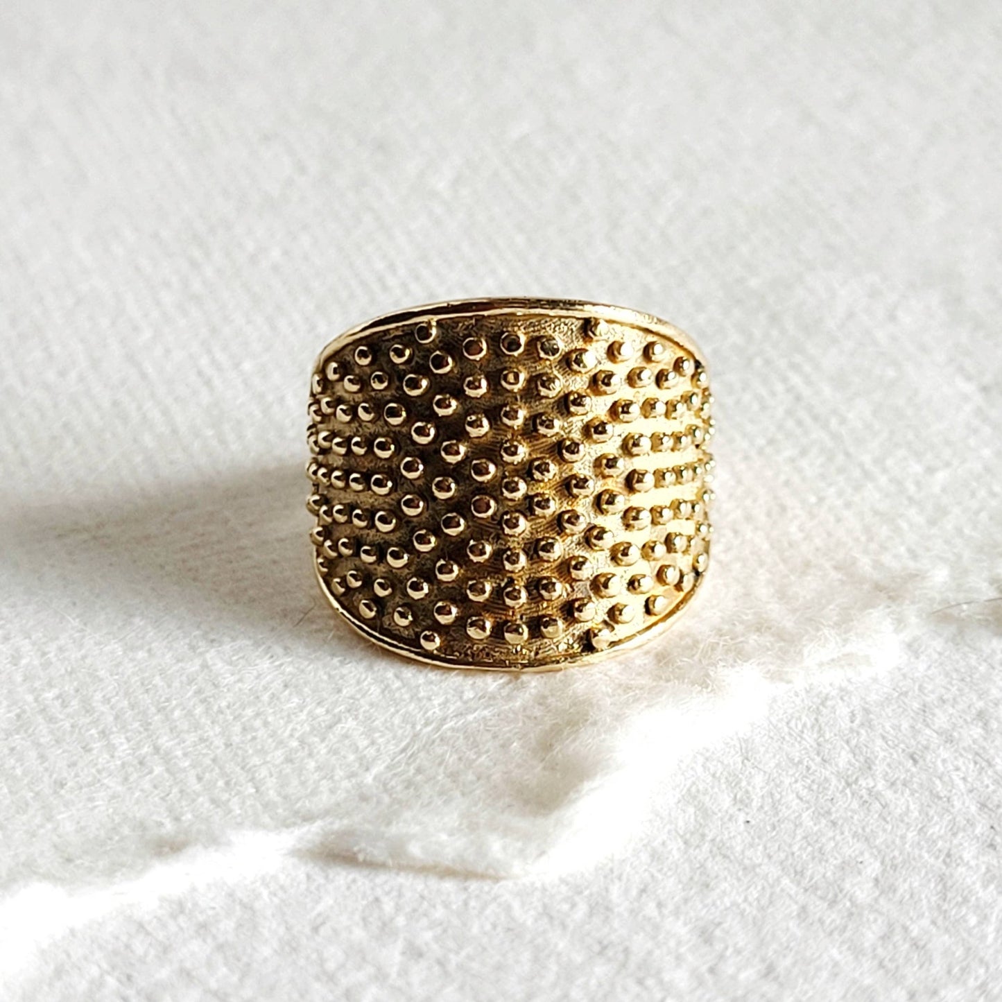Brass ring studded circle handmade - Addie Rose Boutique - Austin