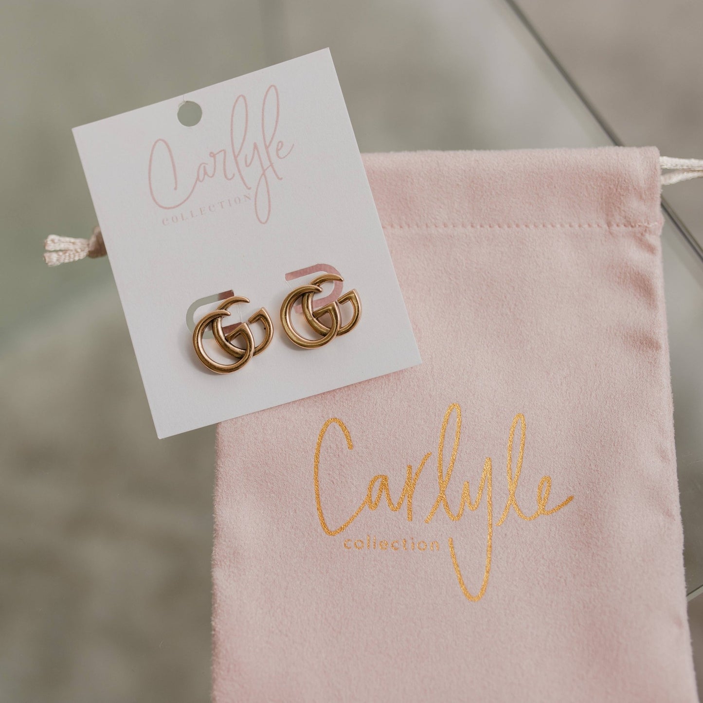 Carlyle Collection - GG Earring Studs - Addie Rose Boutique - Austin