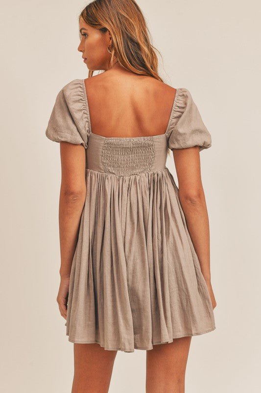 Daisy Linen Babydoll Dress - Addie Rose Boutique - Austin