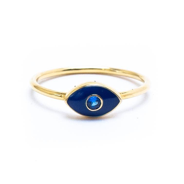Danae - Evil Eye Enamel Ring - Addie Rose Boutique - Austin