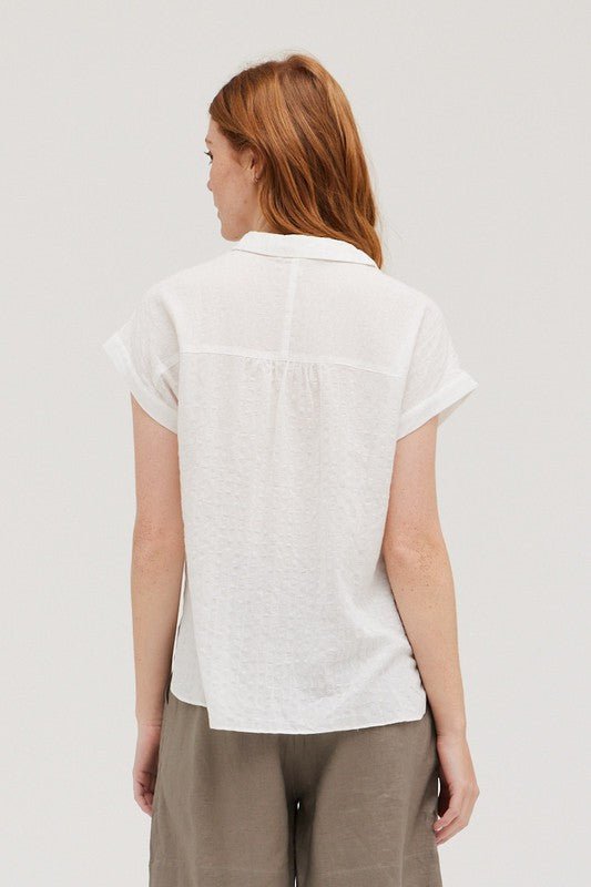 Daphne Blouse in White - Addie Rose Boutique - Austin