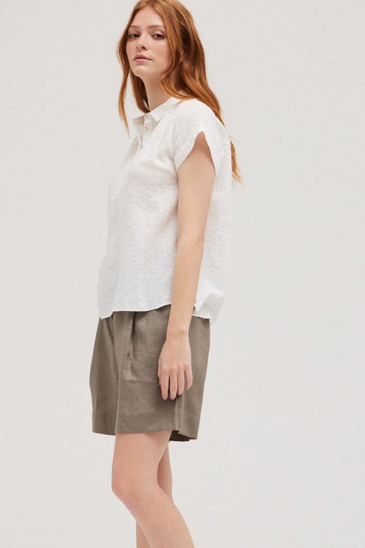 Daphne Blouse in White - Addie Rose Boutique - Austin