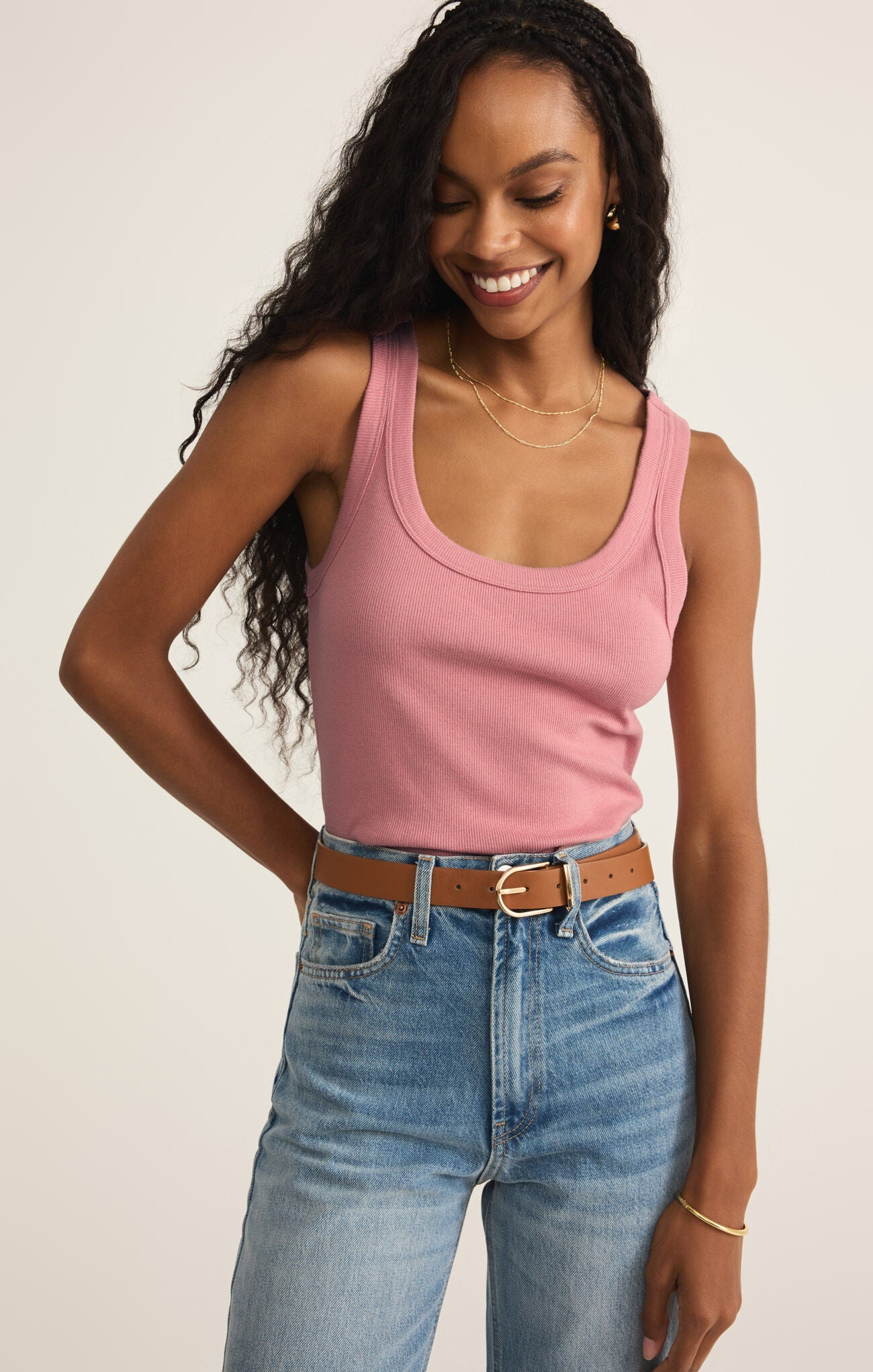 Elin Rib Tank - Addie Rose Boutique - Austin