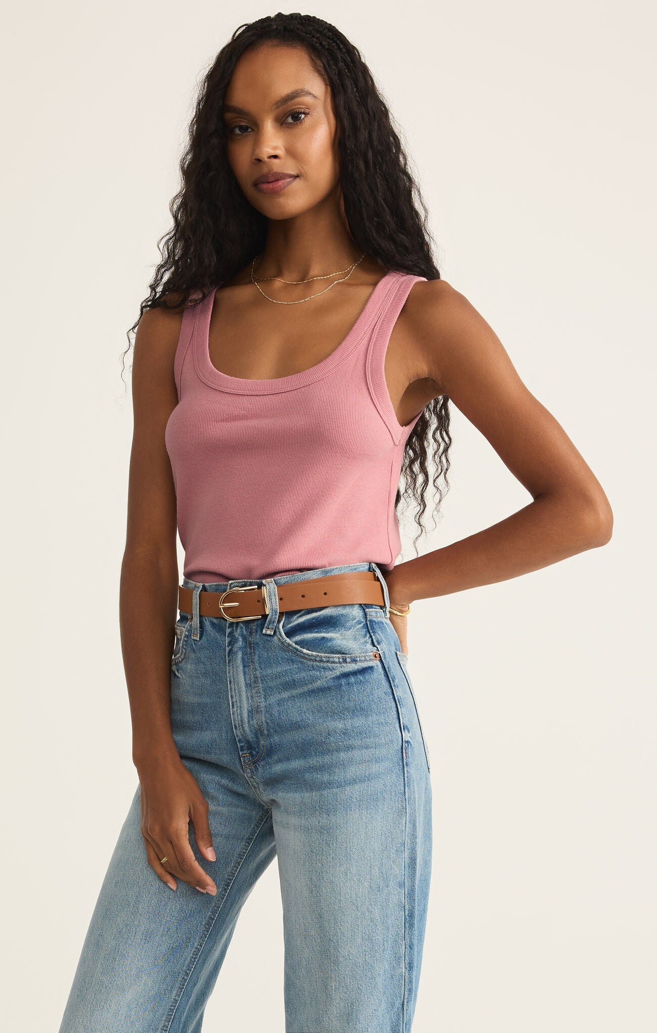 Elin Rib Tank - Addie Rose Boutique - Austin