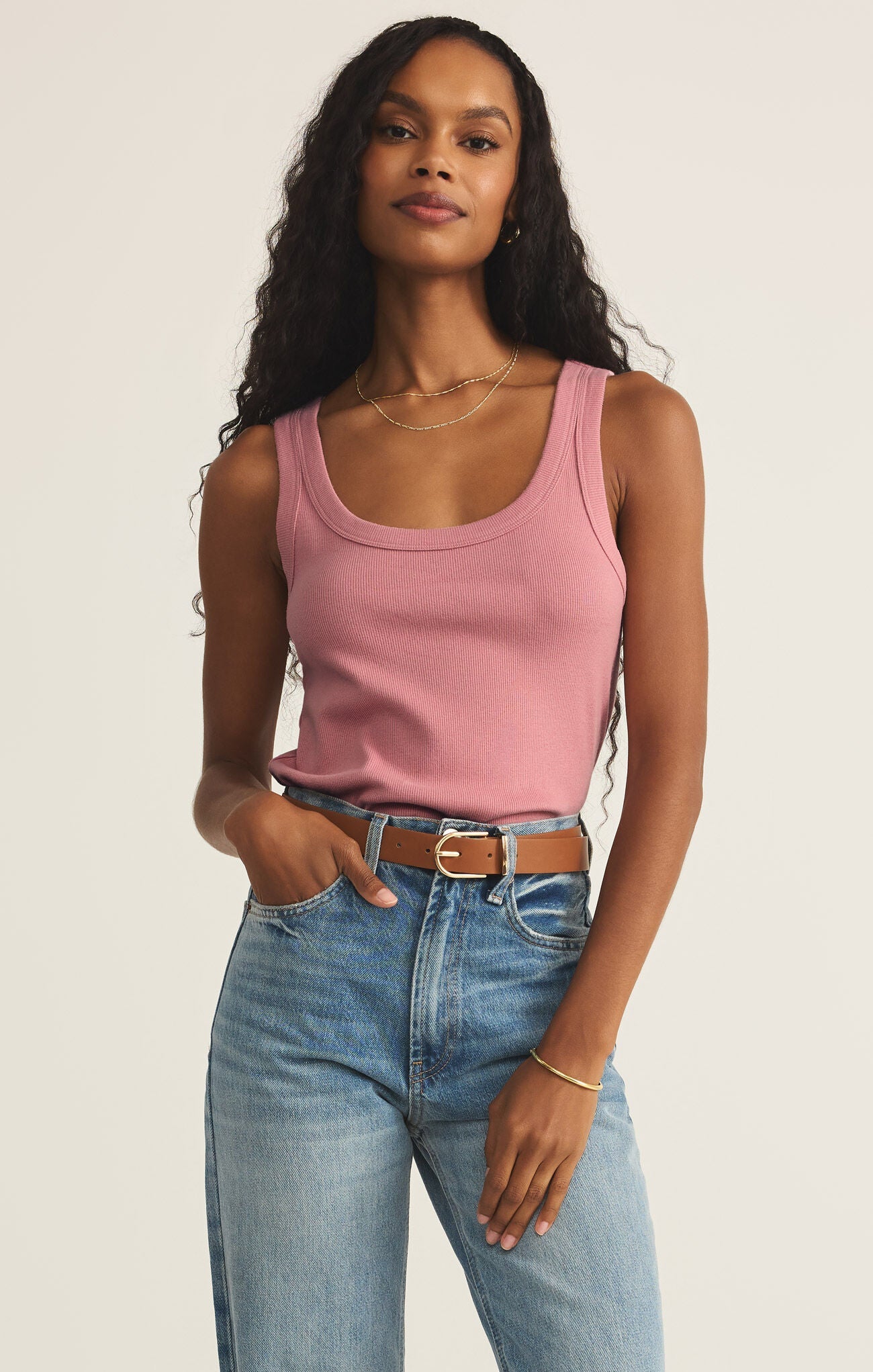 Elin Rib Tank - Addie Rose Boutique - Austin