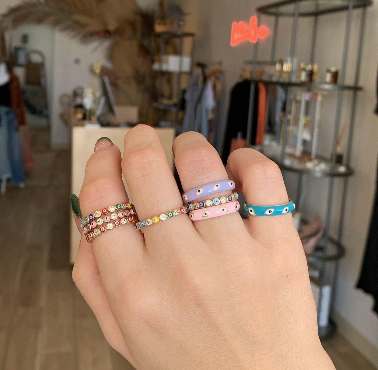 Evil Eye Rings - Addie Rose Boutique - Austin