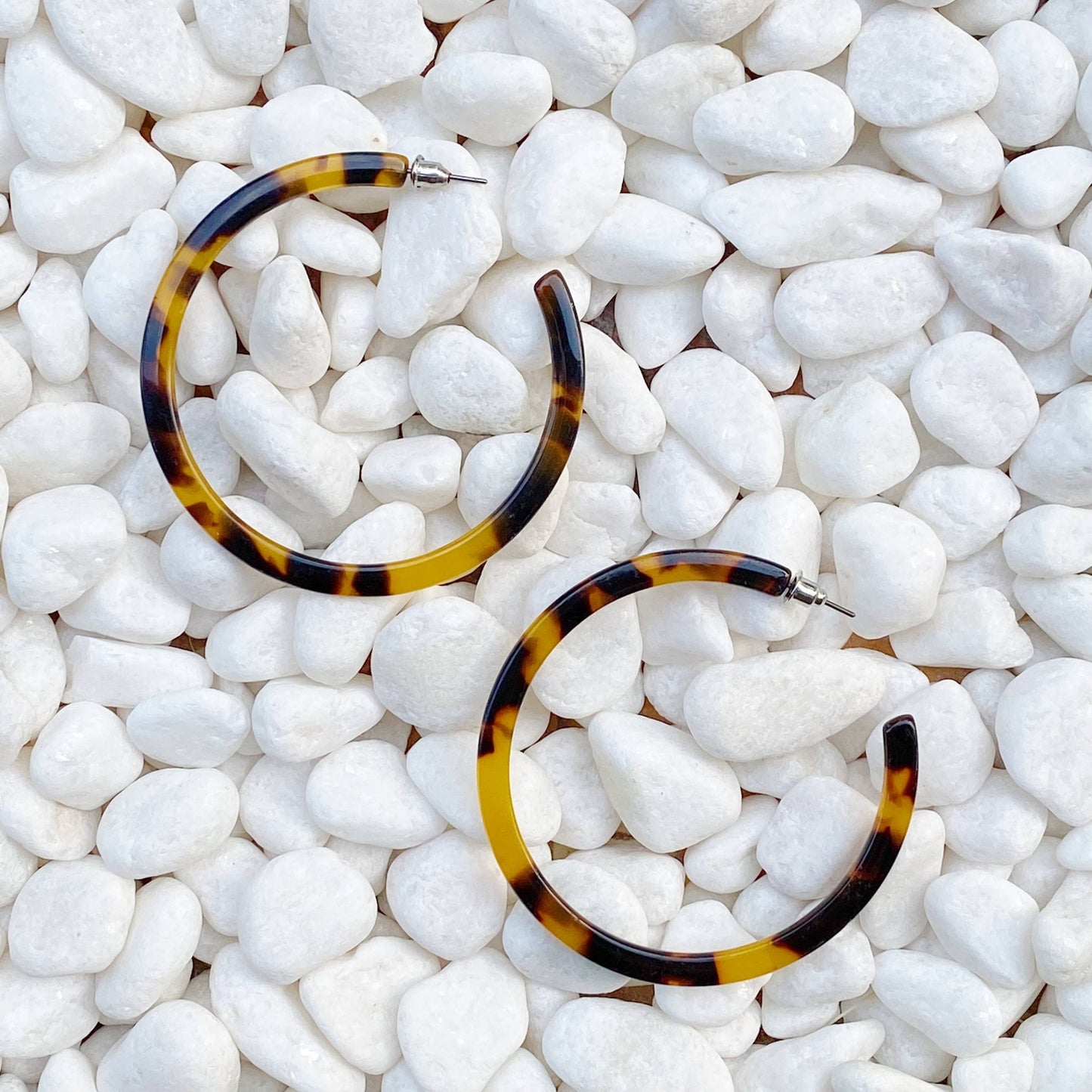 Full Of Class Tortoise Hoops - Addie Rose Boutique - Austin