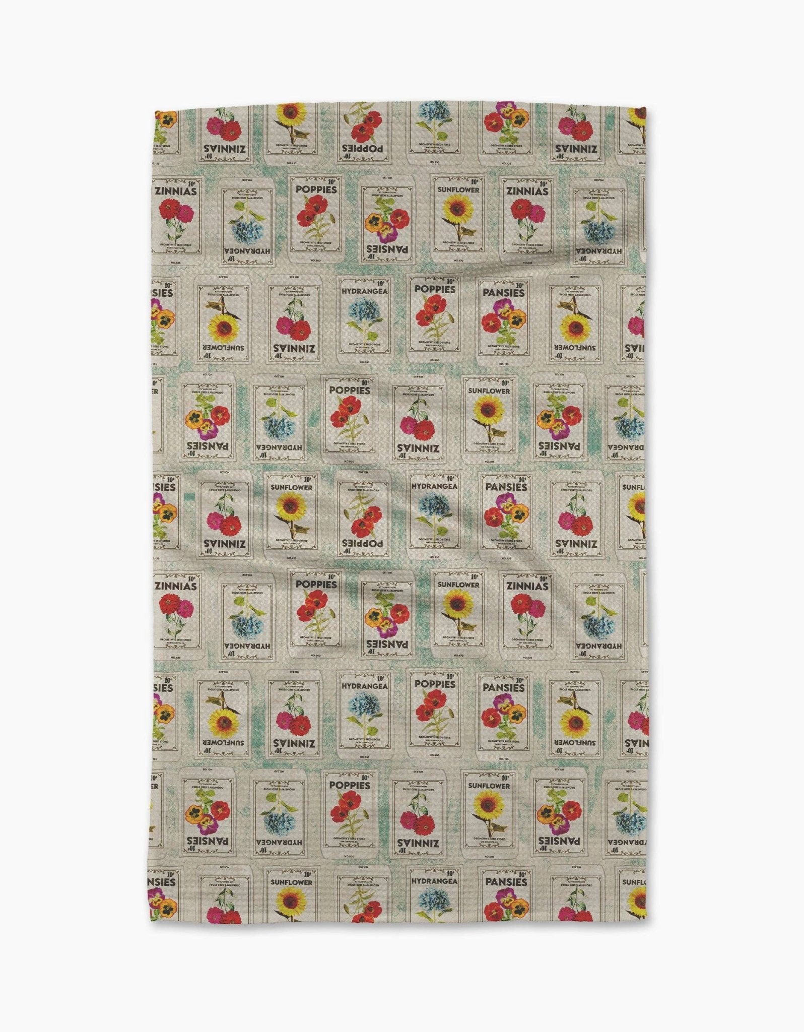 Geometry - Flower Seed Packs Tea Towel - Addie Rose Boutique - Austin