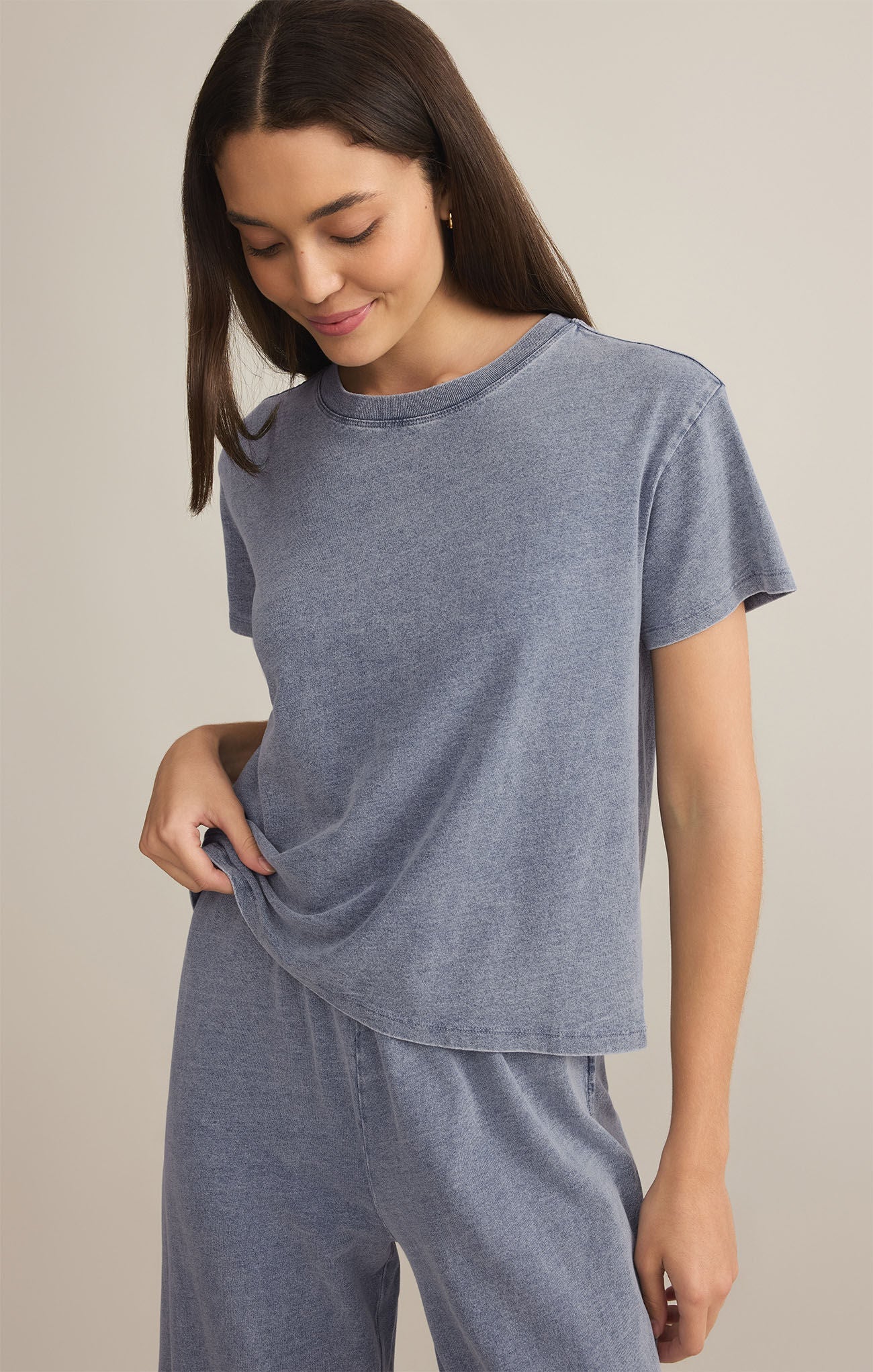 Go To Denim Tee - Addie Rose Boutique - Austin