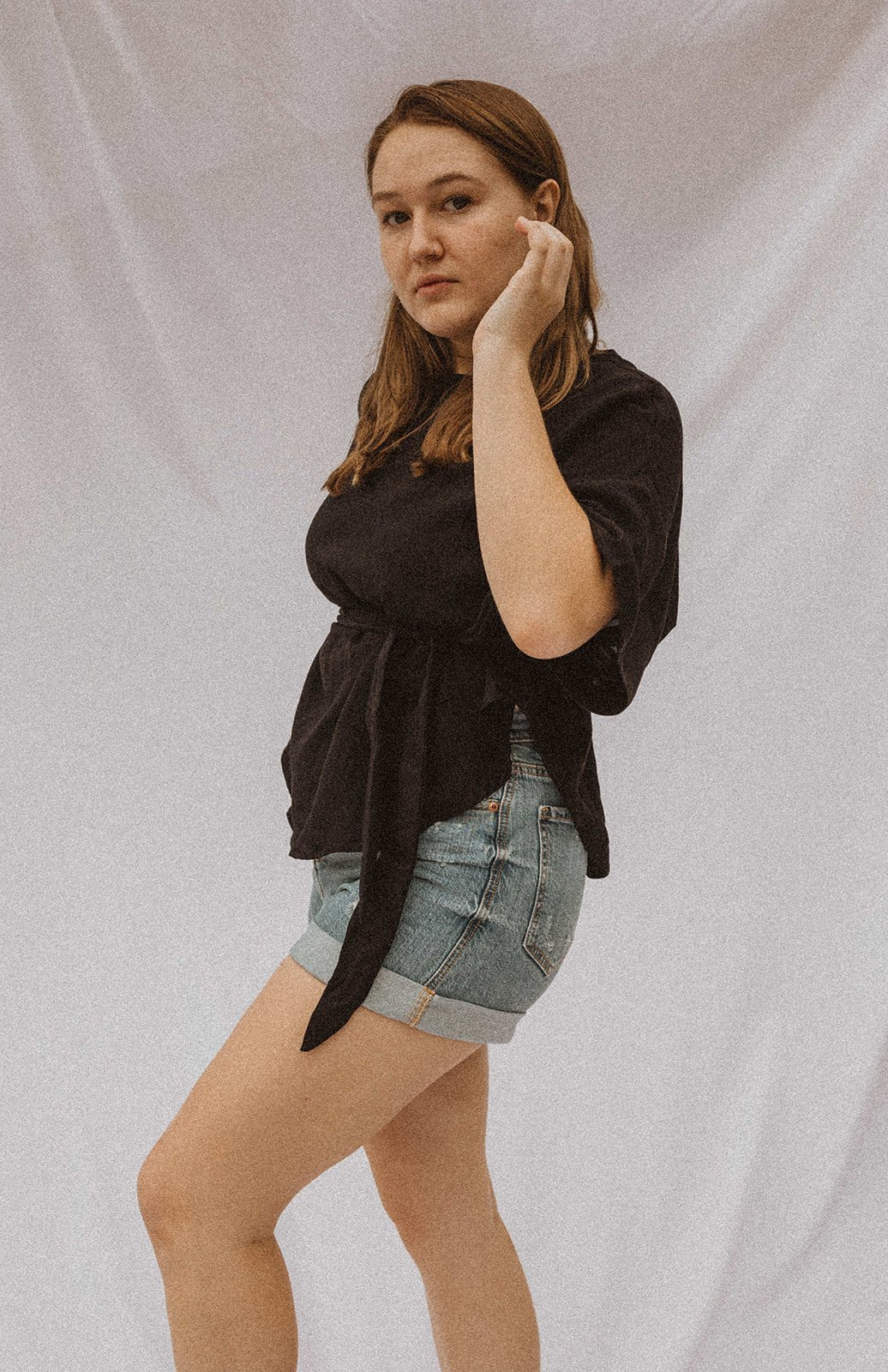 Haley Black Tie Top - Addie Rose Boutique - Austin
