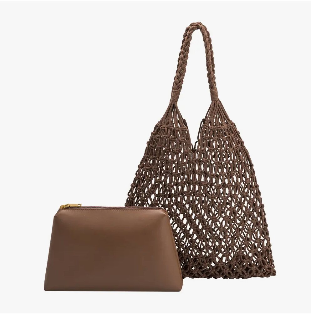 Izzy Medium Shoulder Bag in Chocolate - Addie Rose Boutique - Austin