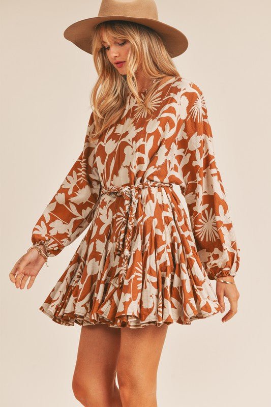 Jaycee Long Sleeve Dress - Addie Rose Boutique - Austin