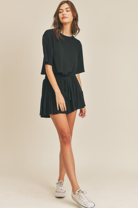 Jorja Black Top - Addie Rose Boutique - Austin