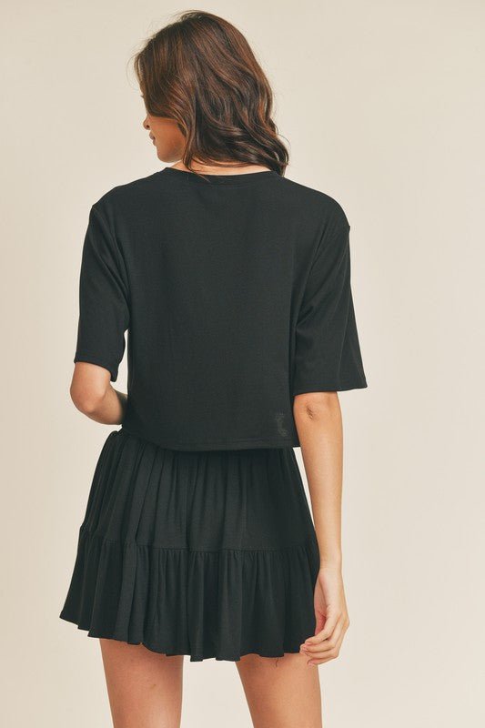 Jorja Black Top - Addie Rose Boutique - Austin