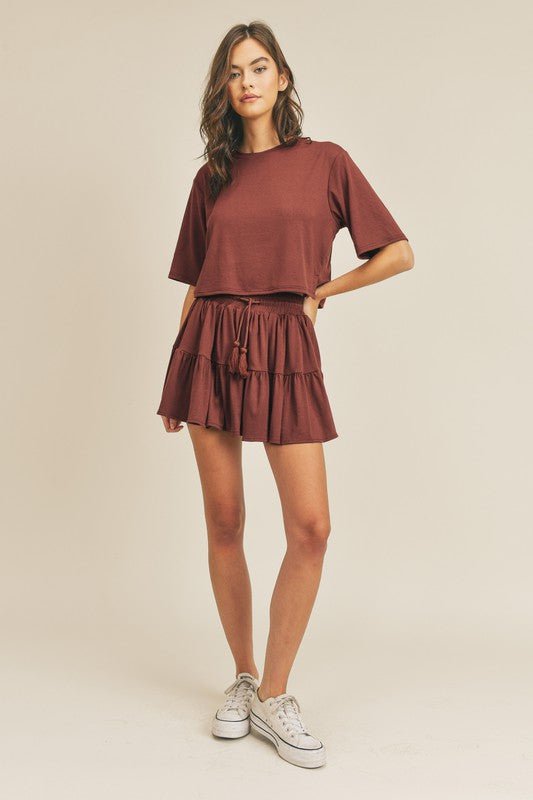 Jorja Red Bean Short - Addie Rose Boutique - Austin