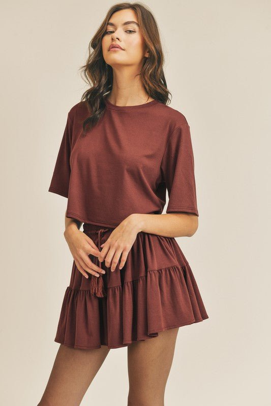 Jorja Red Bean Short - Addie Rose Boutique - Austin