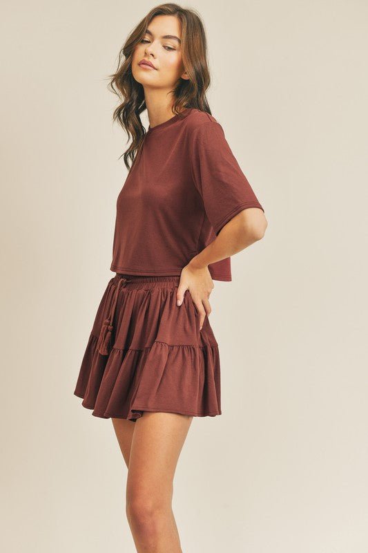 Jorja Red Bean Short - Addie Rose Boutique - Austin