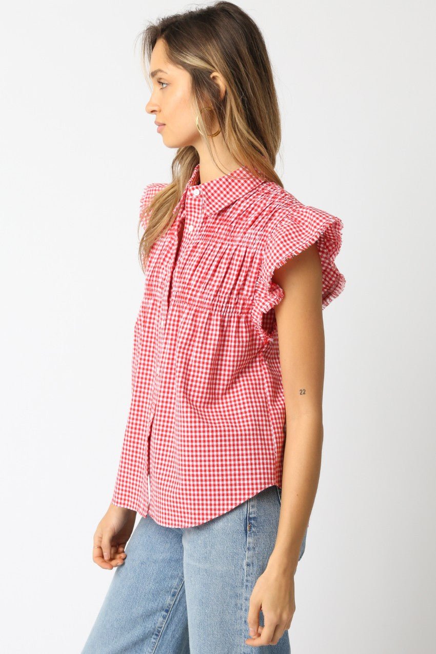 July Checkered Shirt - Addie Rose Boutique - Austin