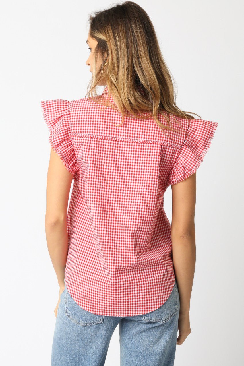 July Checkered Shirt - Addie Rose Boutique - Austin
