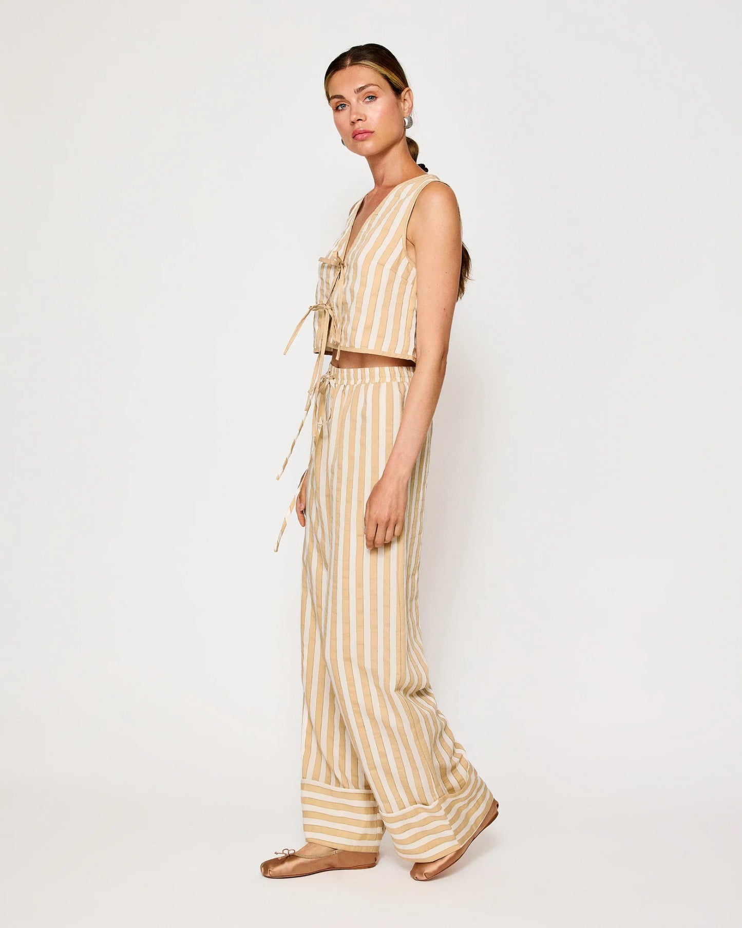 Kamari Tie Detailed Top - Addie Rose Boutique - Austin