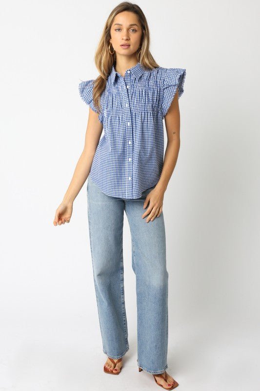 Kismet Checkered Shirt - Addie Rose Boutique - Austin