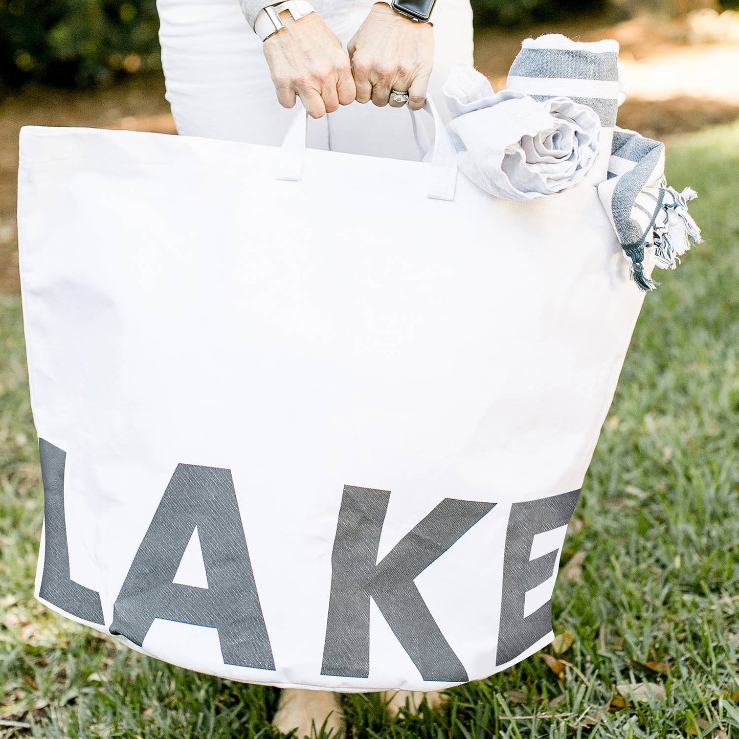 Lake Life XL Tote - Addie Rose Boutique - Austin