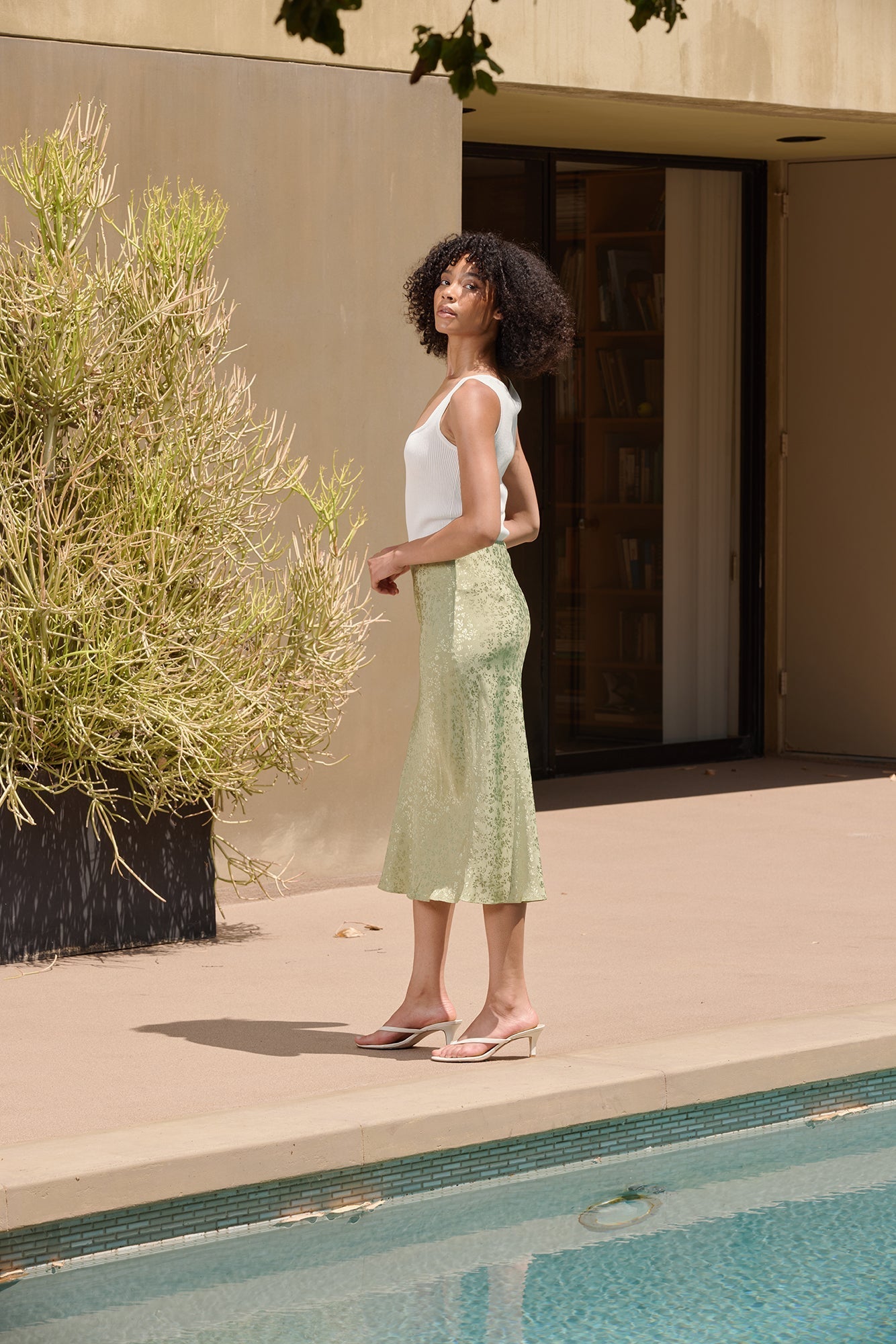 Lime Midi Skirt - Addie Rose Boutique - Austin