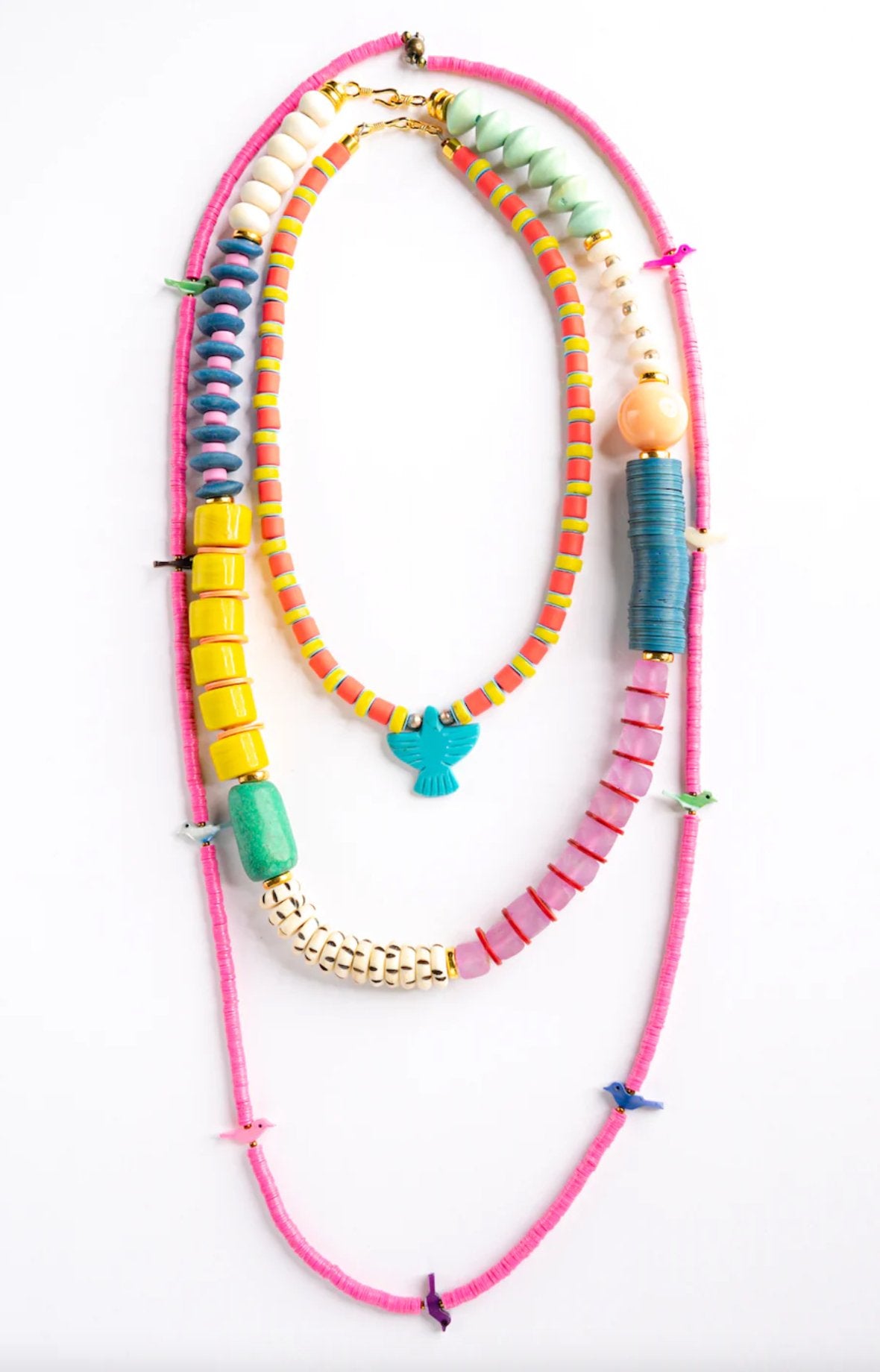 Long Mixed Media Necklace - Addie Rose Boutique - Austin