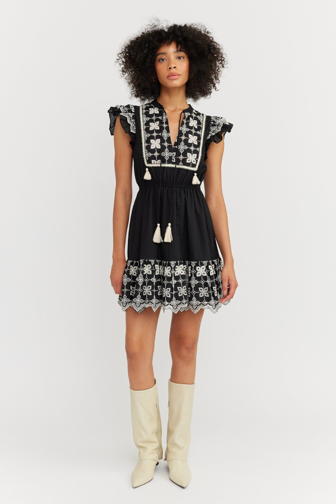 embroidered austin mini dress Free People Austin Emma Embroidered Mini Dress - XS