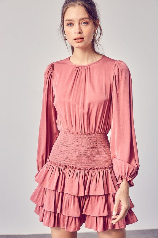 Louella Ruffle Dress - Addie Rose Boutique - Austin