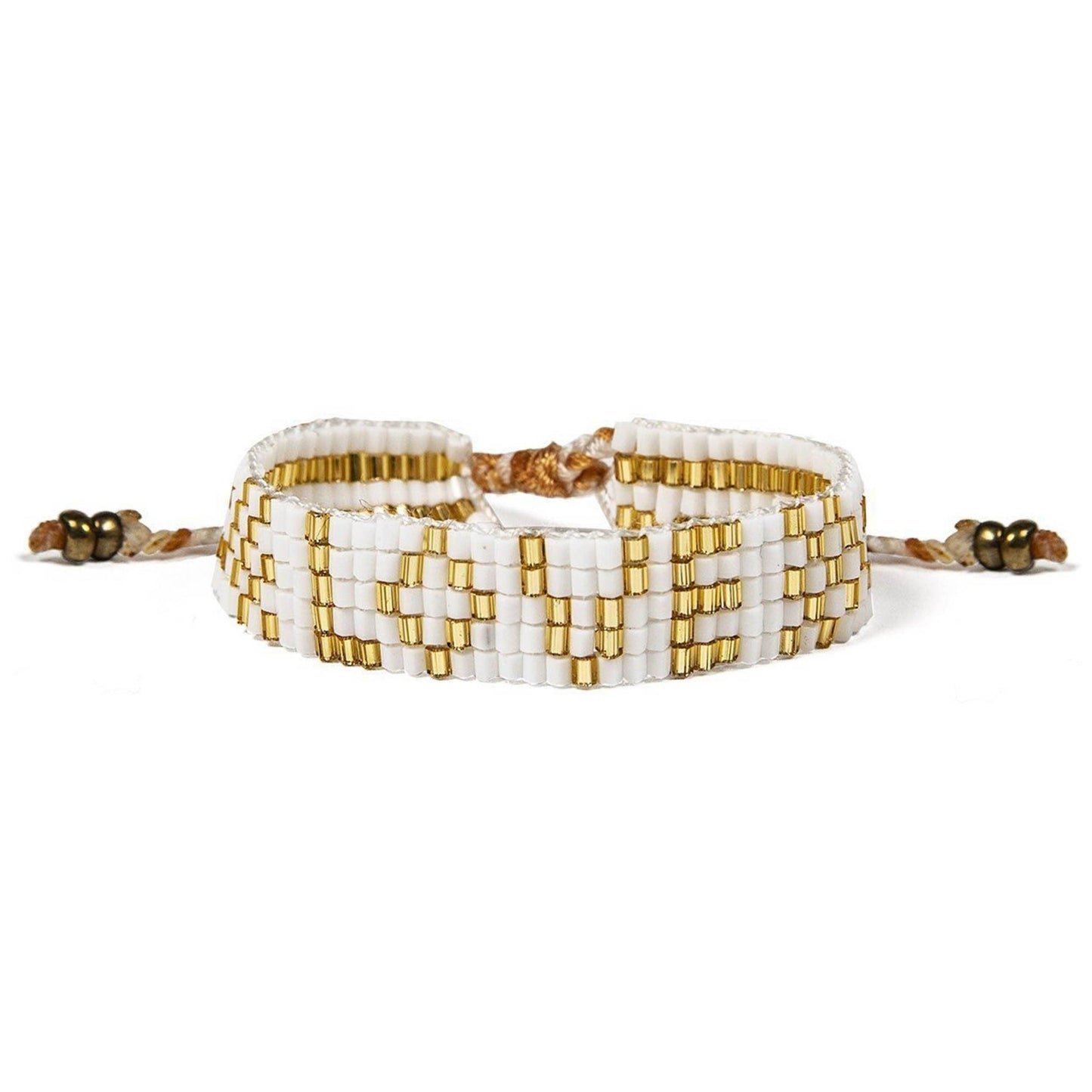 Love Is Project - Kids' Seed Bead LOVE Bracelet - White - Addie Rose Boutique - Austin