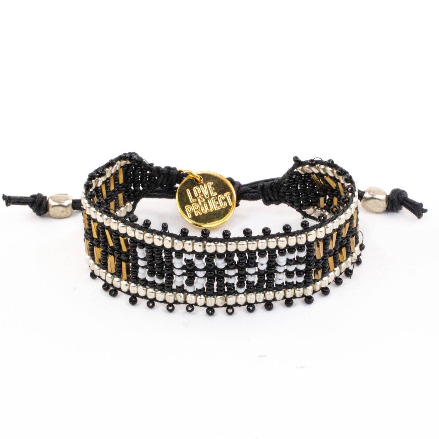 Love Is Project - Taj LOVE Bracelet - Black & White - Addie Rose Boutique - Austin