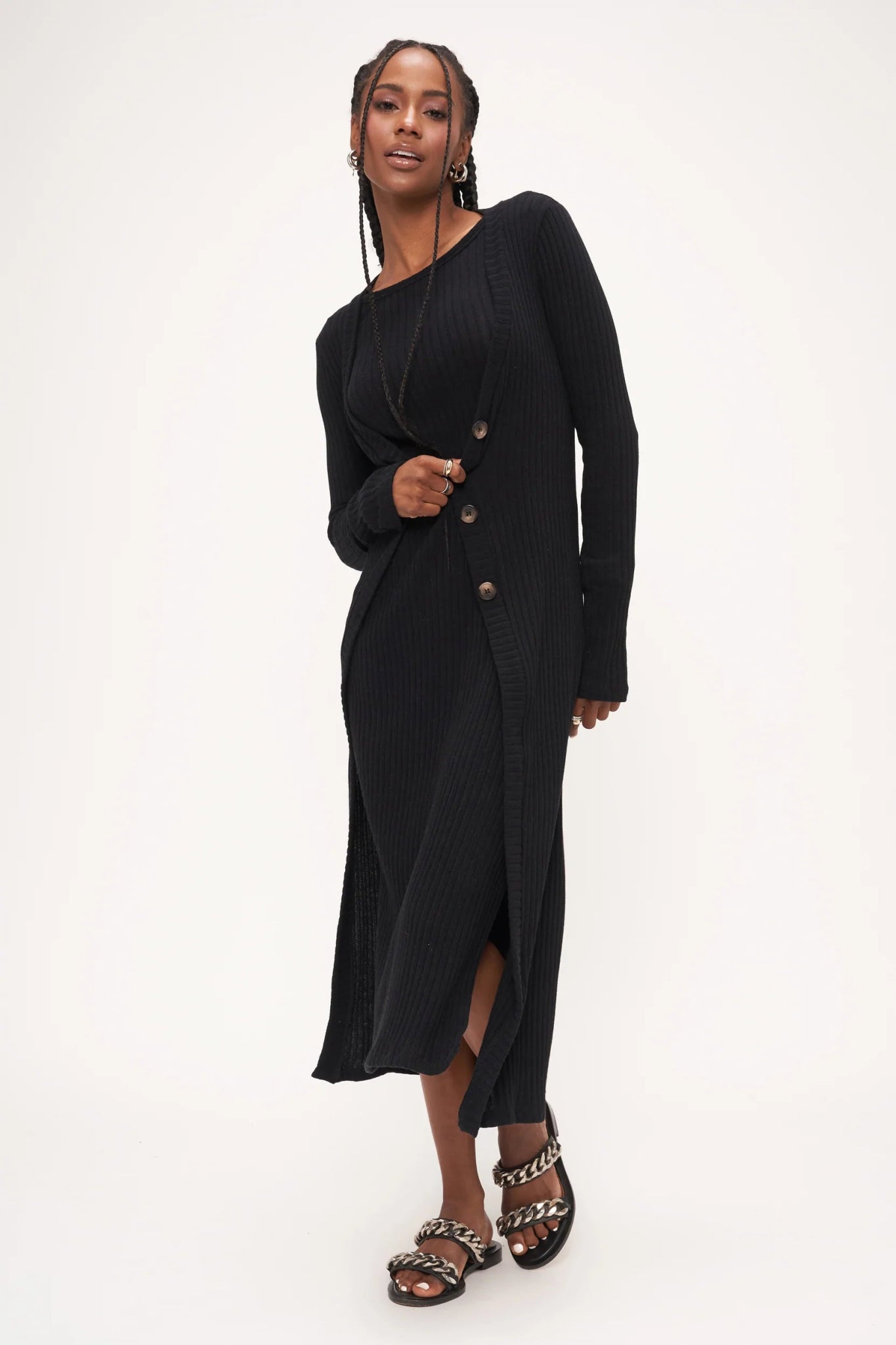 Mariposa Ribbed Cardigan - Addie Rose Boutique - Austin