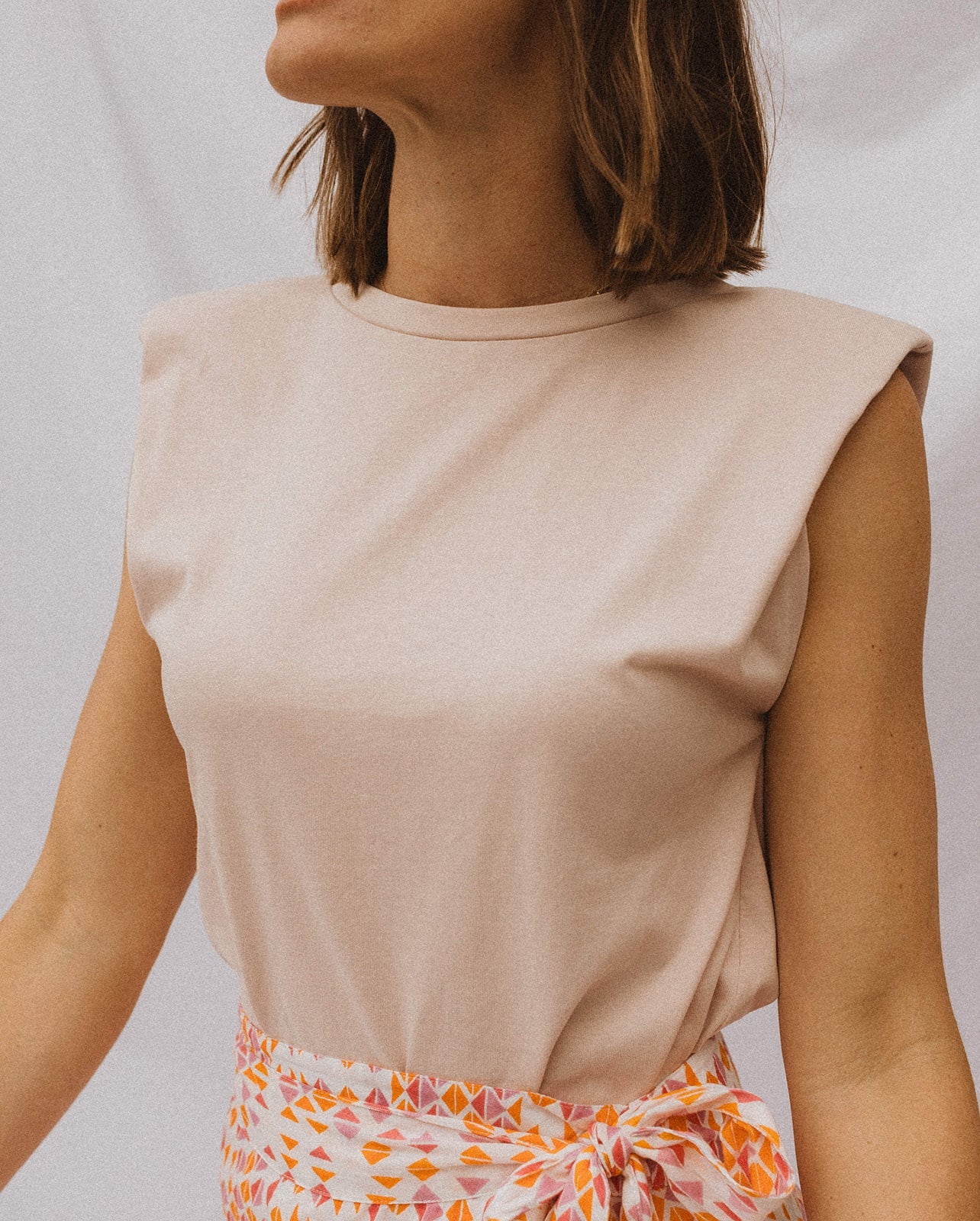 Mauve Solid Shoulder Tee - Addie Rose Boutique - Austin