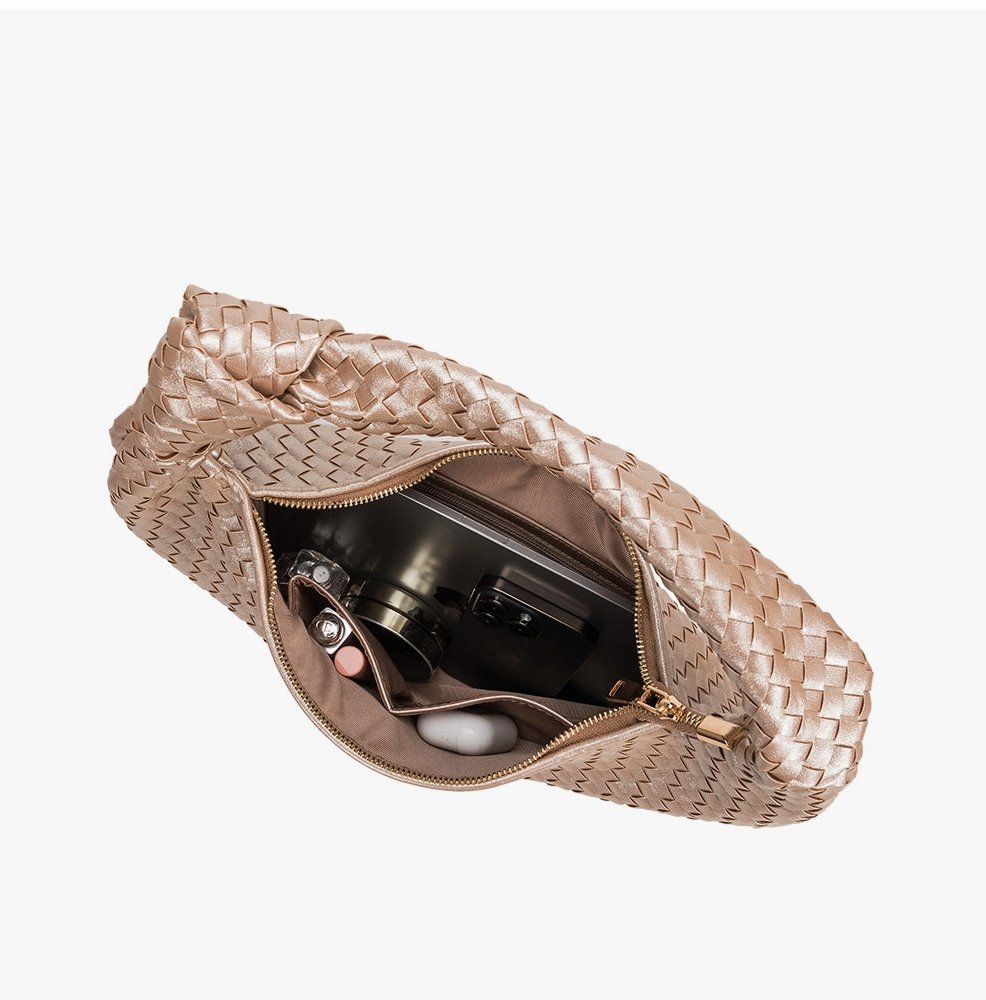 Melie Bianco - Brigitte Bone Large Rec Vegan Shoulder Bag - Addie Rose Boutique - Austin
