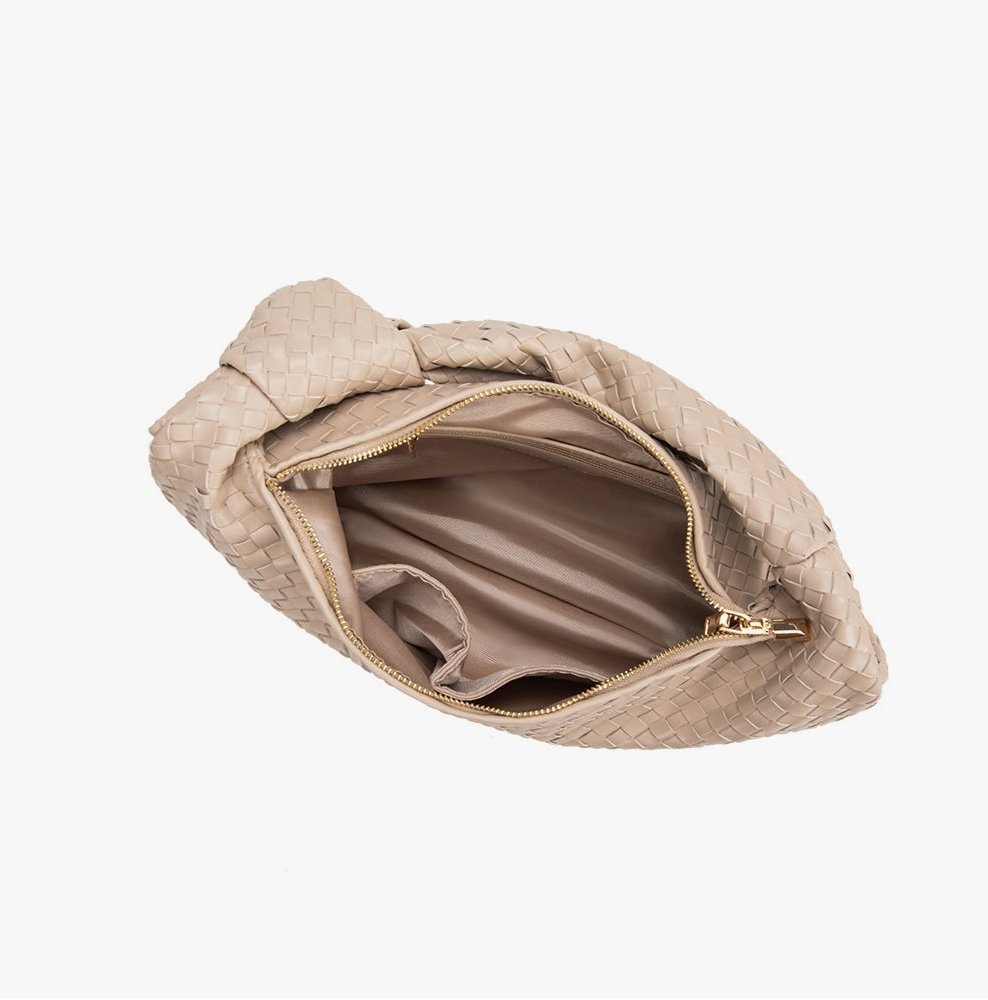 Melie Bianco - Brigitte Bone Large Rec Vegan Shoulder Bag - Addie Rose Boutique - Austin