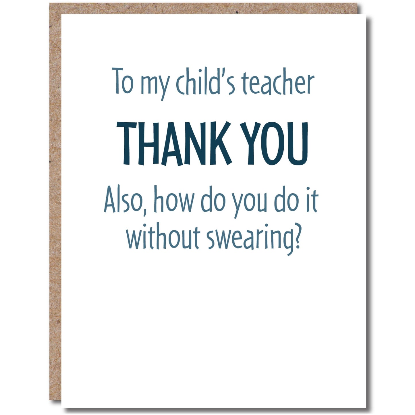 Modern Wit - Teacher Thank You Card - Back To School - Teacher Gifts - Addie Rose Boutique - Austin