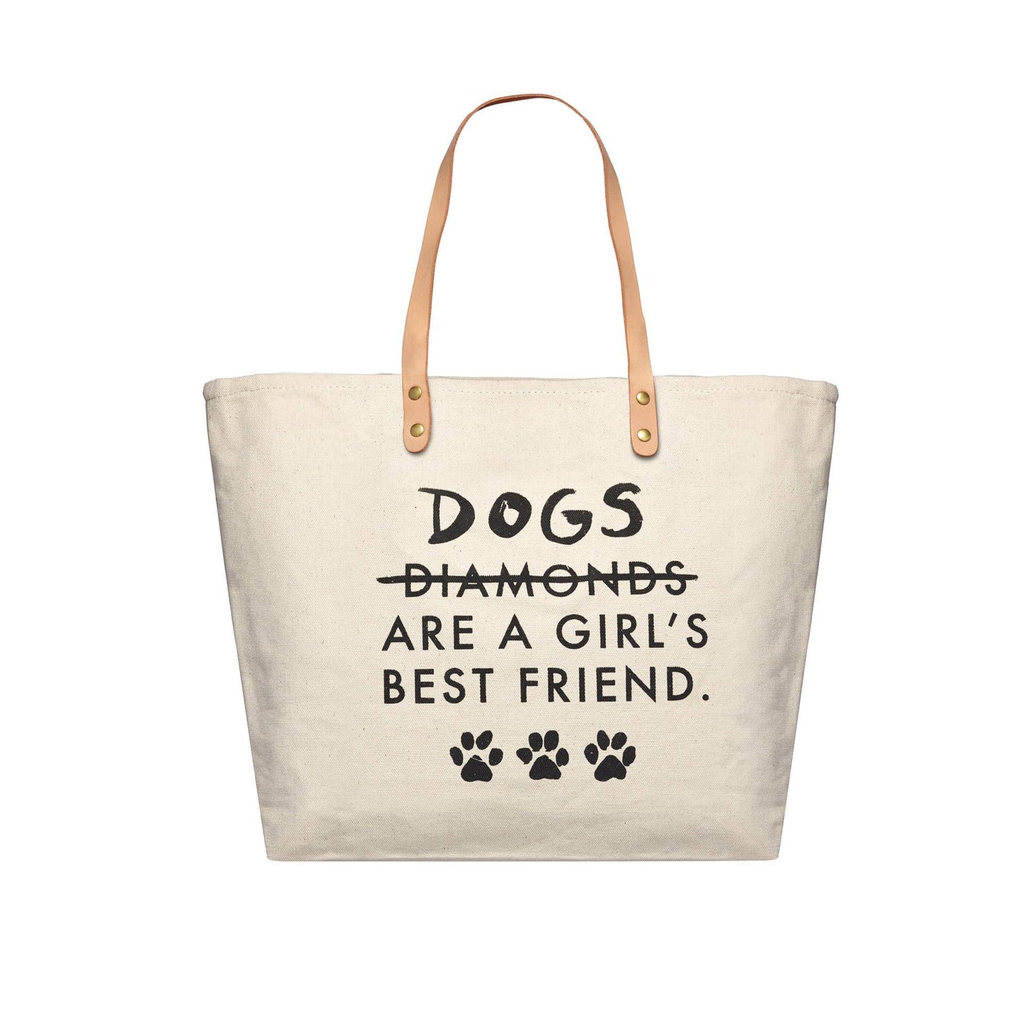 Mure and Grand - Dogs Are A Girl's Best Friend Canvas Tote Bag - Addie Rose Boutique - Austin
